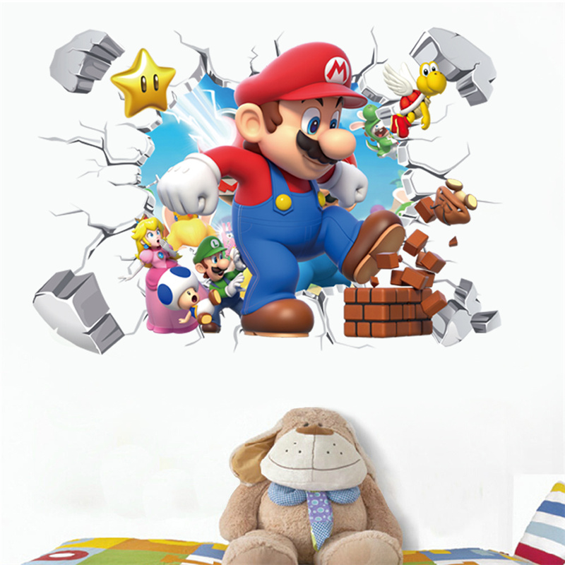 Baby Nursery Game - 3D Karikatür Anime Oyun Karakterleri Duvar