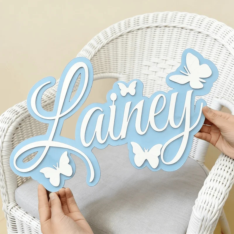 Baby Nursery Kids - Kişiye Özel Bebek İsim Plakası, Beyaz