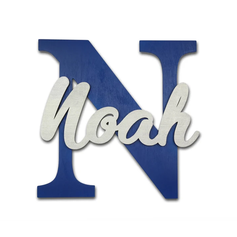 Baby Nursery Name Letters - Ahşap Harfler, Komut Dosyası Yazı Tipi