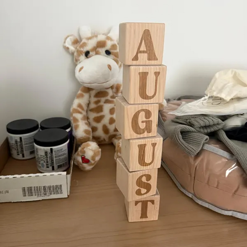 Baby Nursery Name Letters - Kişiselleştirilmiş Ahşap Bebek İsim Blokları Özel