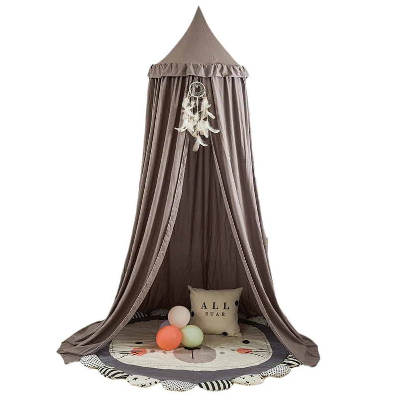 Baby Nursery Equipment - Pembe Gri Beyaz Çocuk Çadır Bebek