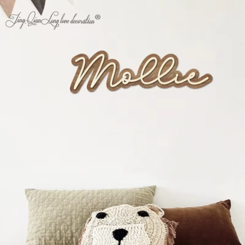 Baby Nursery Name Letters - Kreş Dekoru için Özel Ahşap İsim