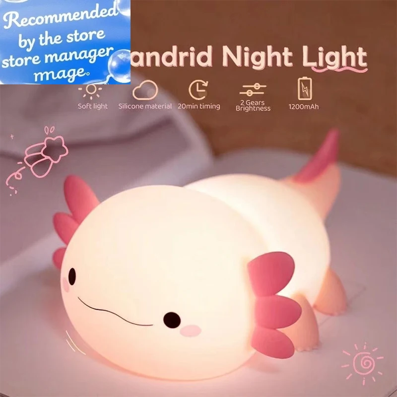 Sevimli Axolotl Gece Lambası S - Baby Nursery Equipment incelemesi ve fiyatı