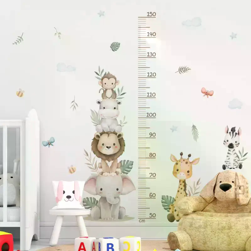 Çocuk Büyüme Tablosu Etiketi O - Baby Nursery Jungle Wallpaper incelemesi ve fiyatı