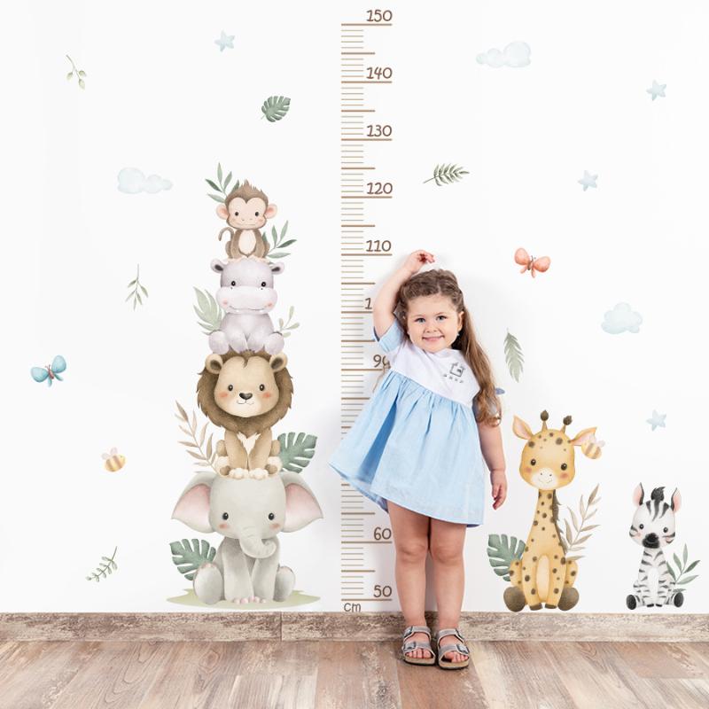 Çocuk Büyüme Tablosu Etiketi O - Baby Nursery Jungle Wallpaper incelemesi ve fiyatı