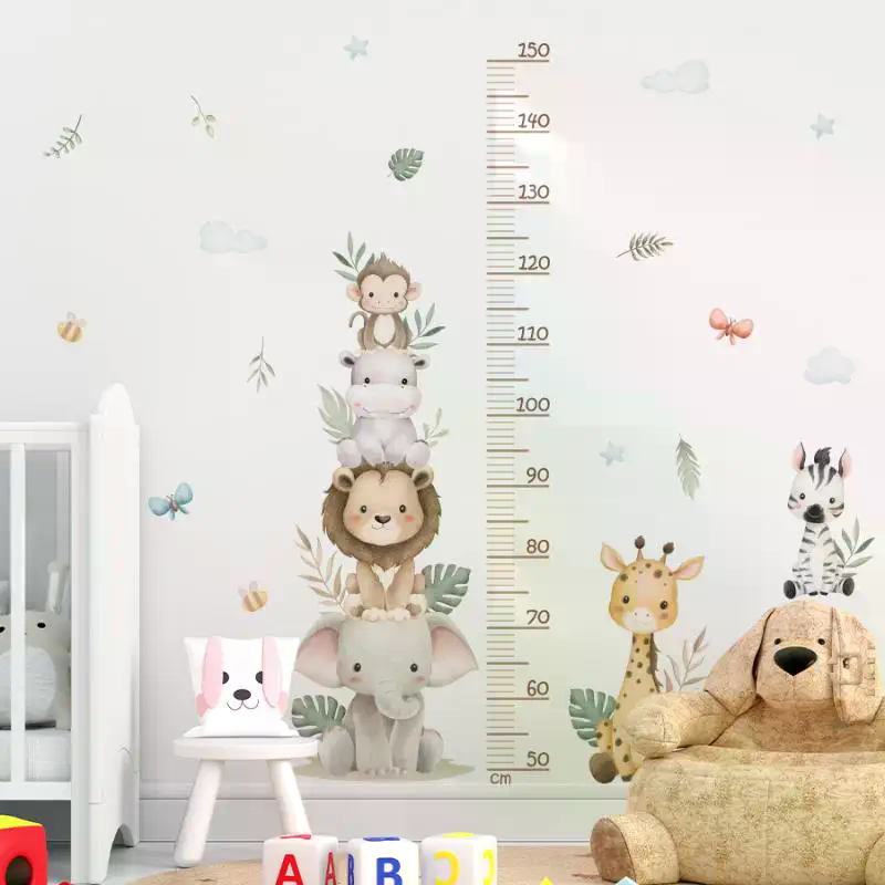 Çocuk Büyüme Tablosu Etiketi O - Baby Nursery Jungle Wallpaper incelemesi ve fiyatı