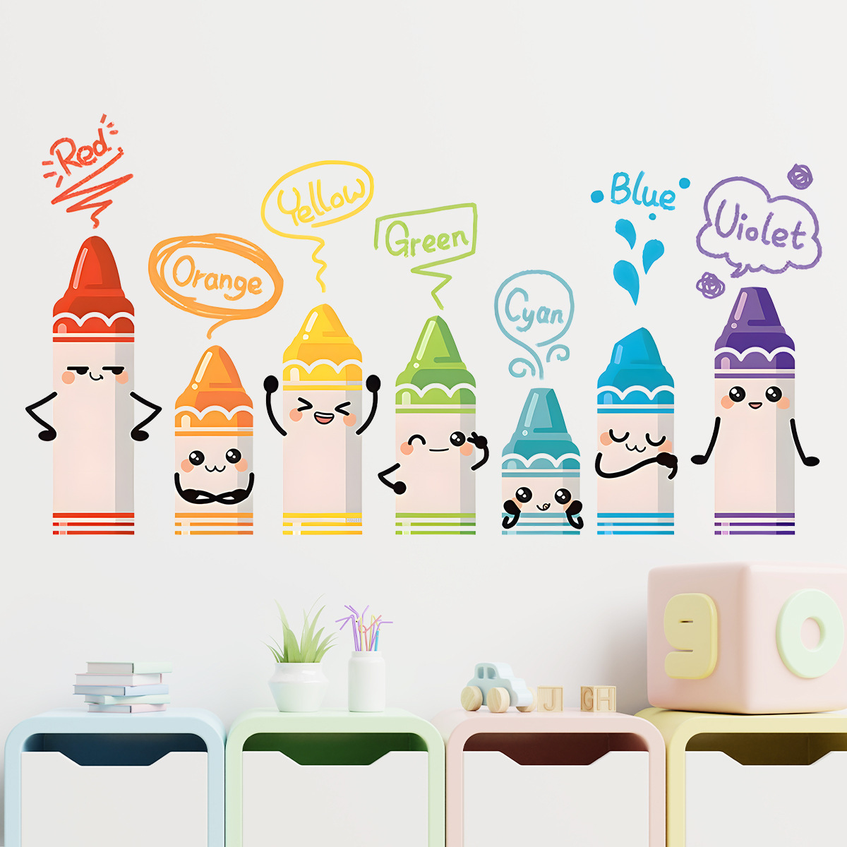 Karikatür sevimli renkli mum b - Baby Nursery Needs incelemesi ve fiyatı