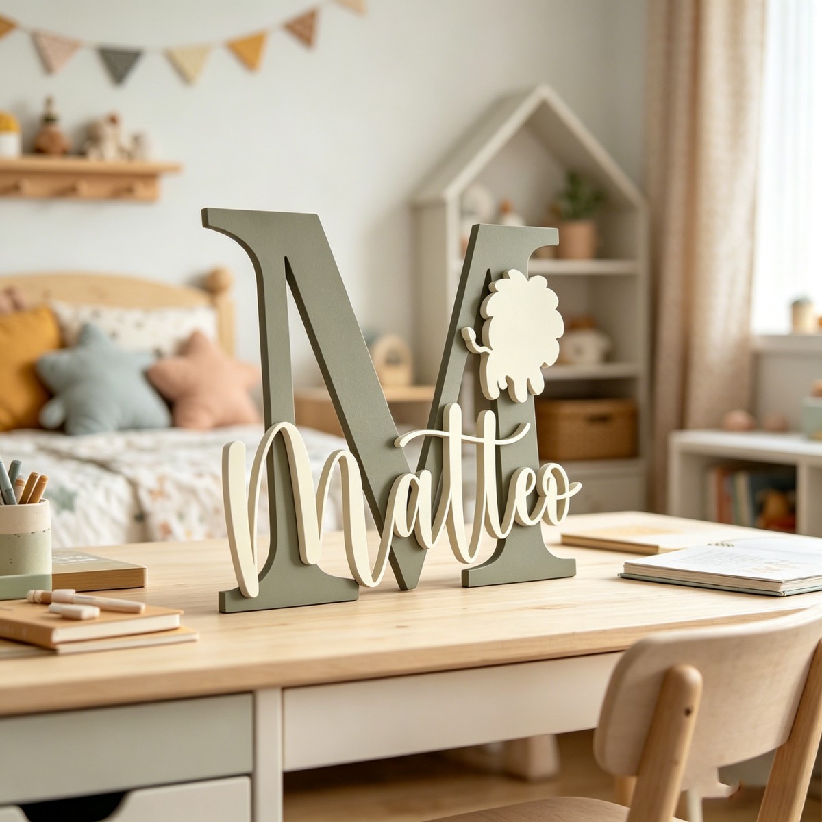 1 adet özel aslan adı ve ilk a - Baby Nursery Kids incelemesi ve fiyatı
