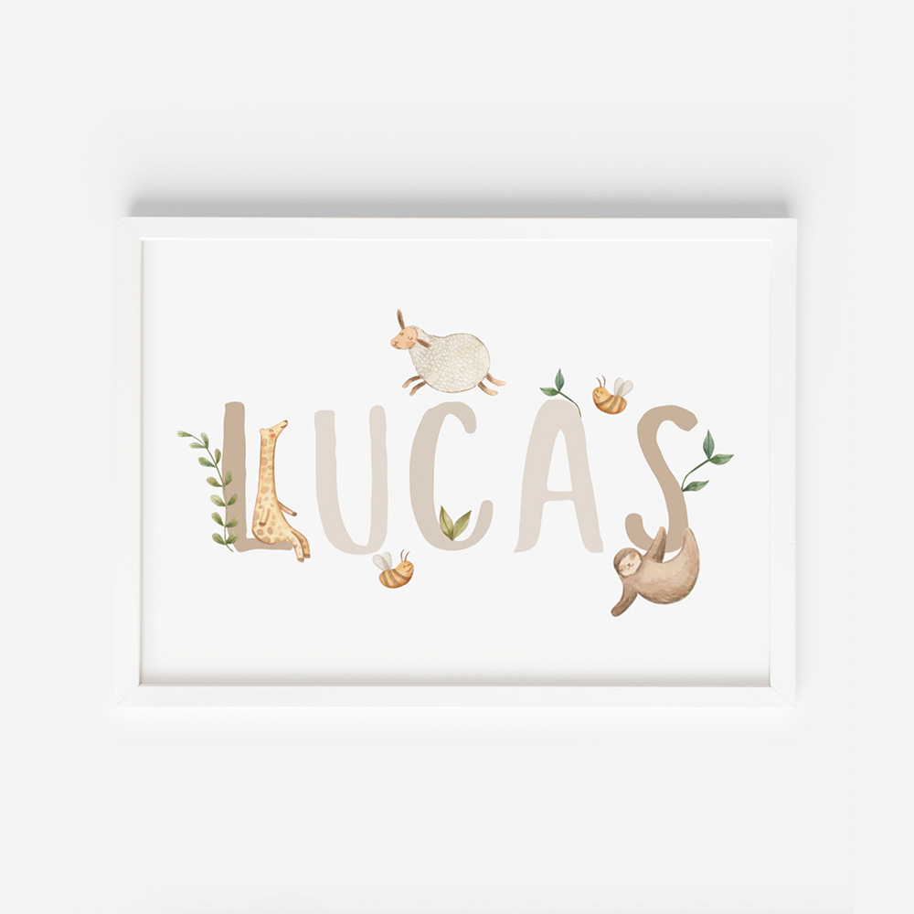 Adı özel Poster kreş tuval boy - Baby Nursery Name Letters incelemesi ve fiyatı