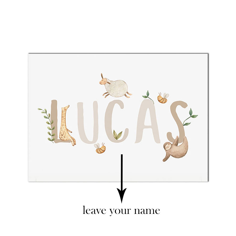 Adı özel Poster kreş tuval boy - Baby Nursery Name Letters incelemesi ve fiyatı