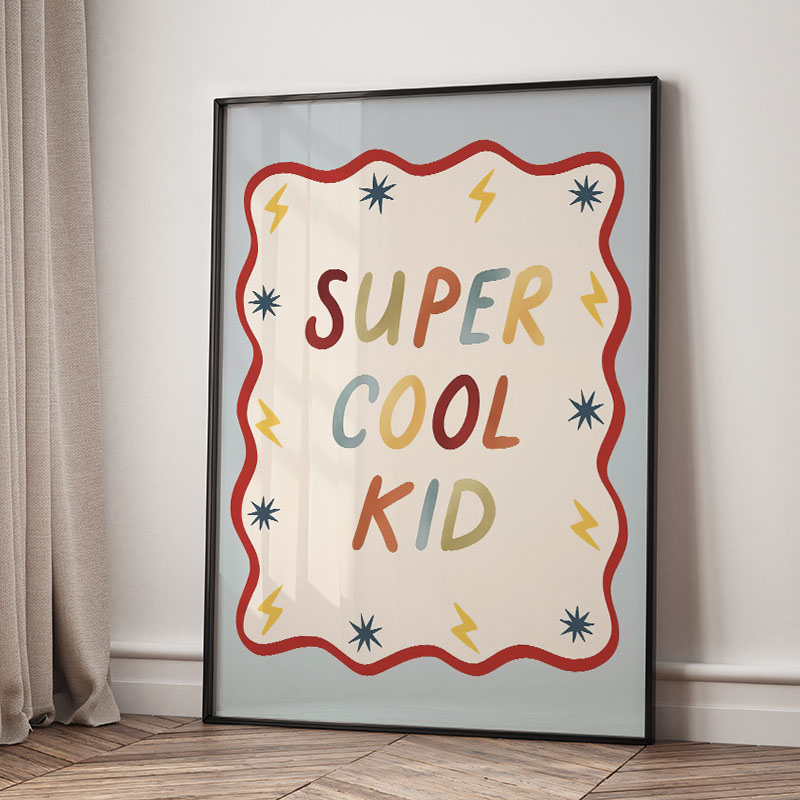 Komik Karikatür Süper Havalı Ç - Baby Nursery Kids incelemesi ve fiyatı